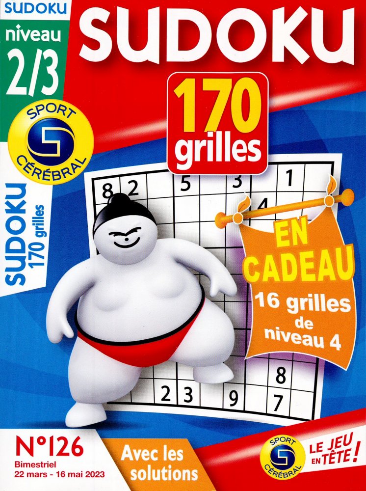 Numéro 126 magazine SC Sudoku 170 Grilles niv 2/3