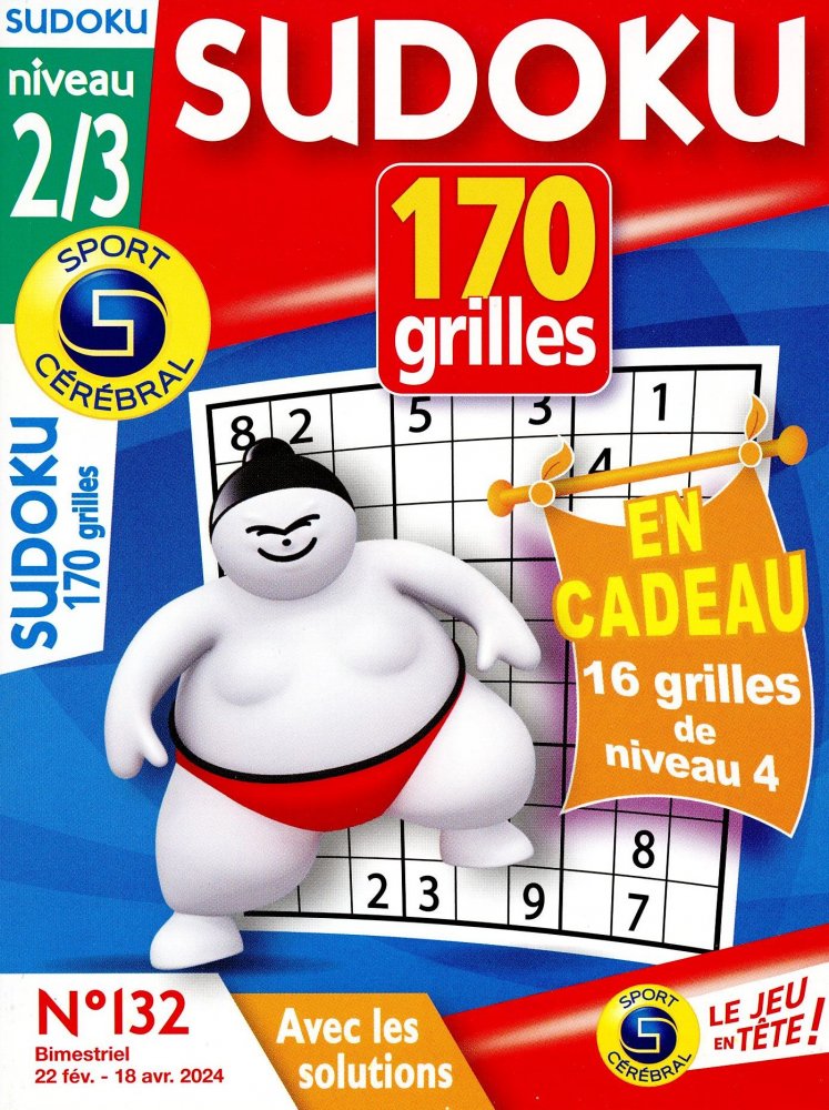 Numéro 132 magazine SC Sudoku 170 Grilles niv 2/3