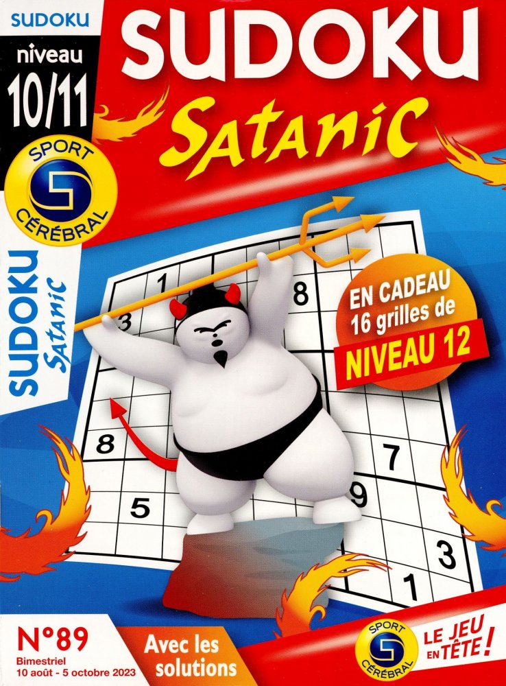 Numéro 89 magazine SC Sudoku Satanic Niveau 10/11
