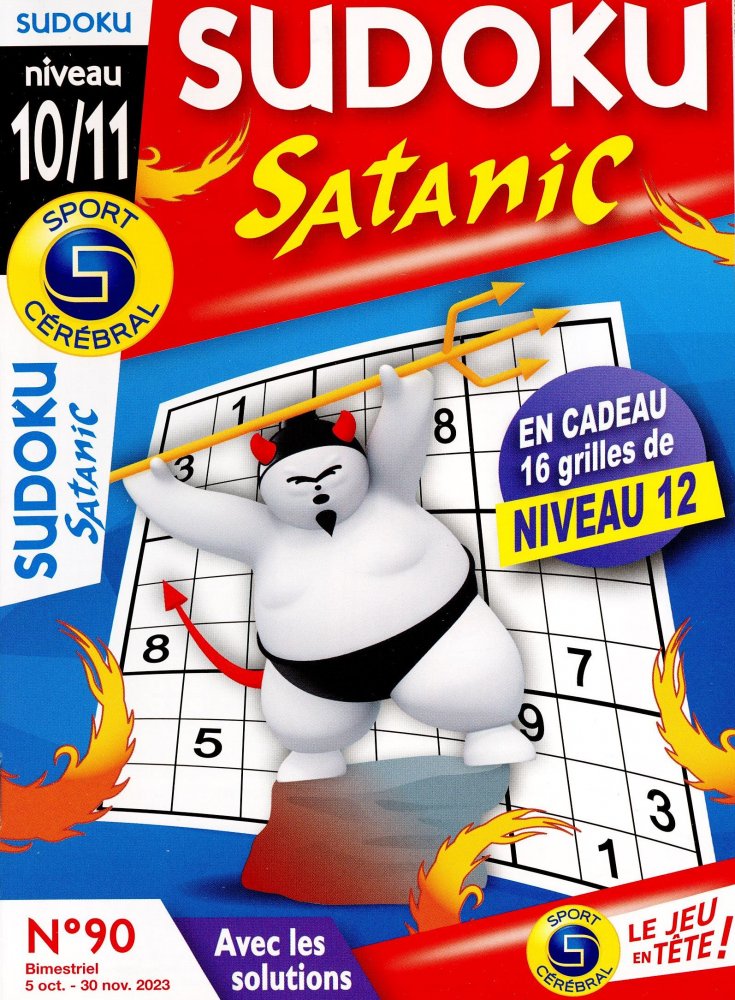 Numéro 90 magazine SC Sudoku Satanic Niveau 10/11