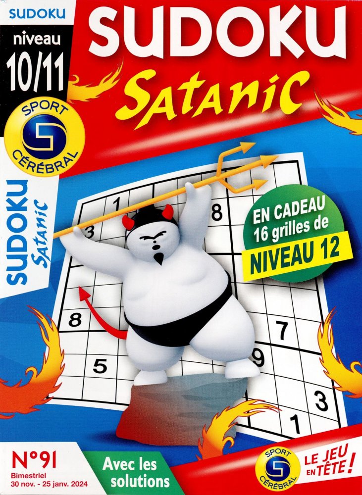 Numéro 91 magazine SC Sudoku Satanic Niveau 10/11