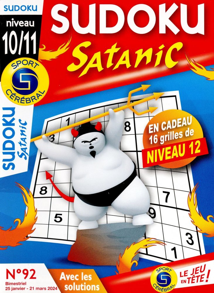 Numéro 92 magazine SC Sudoku Satanic Niveau 10/11