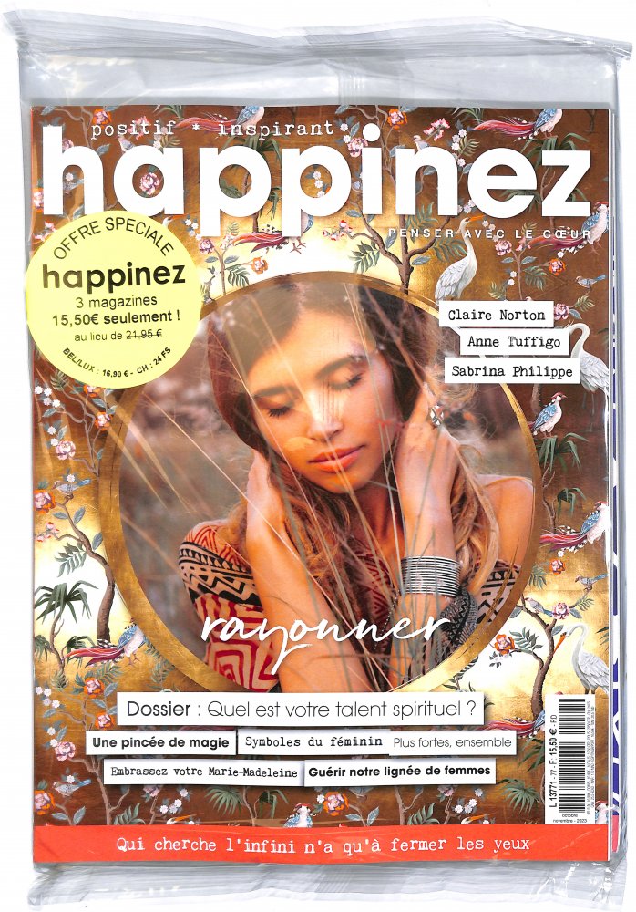 Numéro 77 magazine Happinez - Offre 3 Numéros