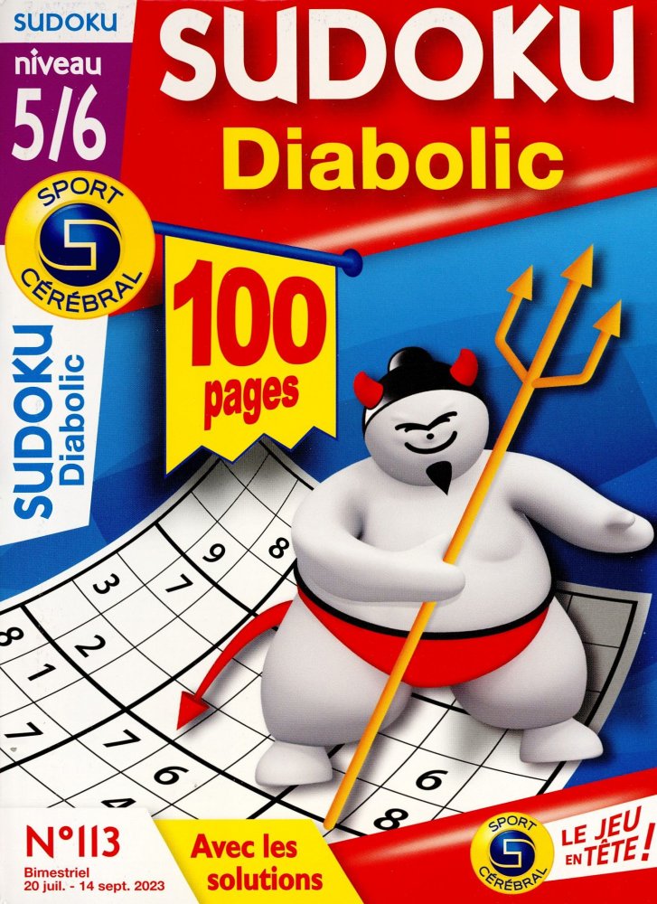 Numéro 113 magazine SC Sudoku Diabolic Niveau 5/6