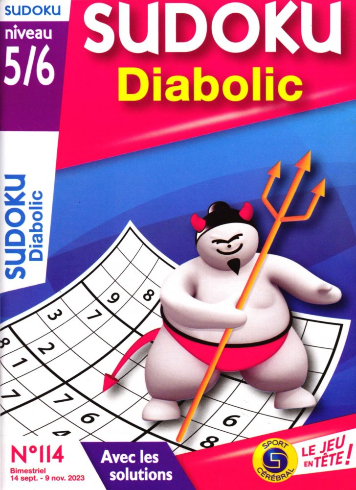 Numéro 114 magazine SC Sudoku Diabolic Niveau 5/6