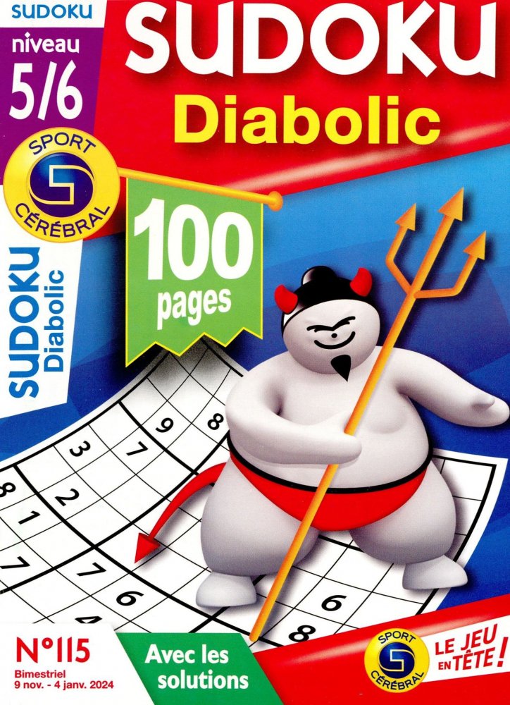 Numéro 115 magazine SC Sudoku Diabolic Niveau 5/6