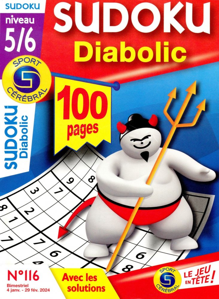 Numéro 116 magazine SC Sudoku Diabolic Niveau 5/6