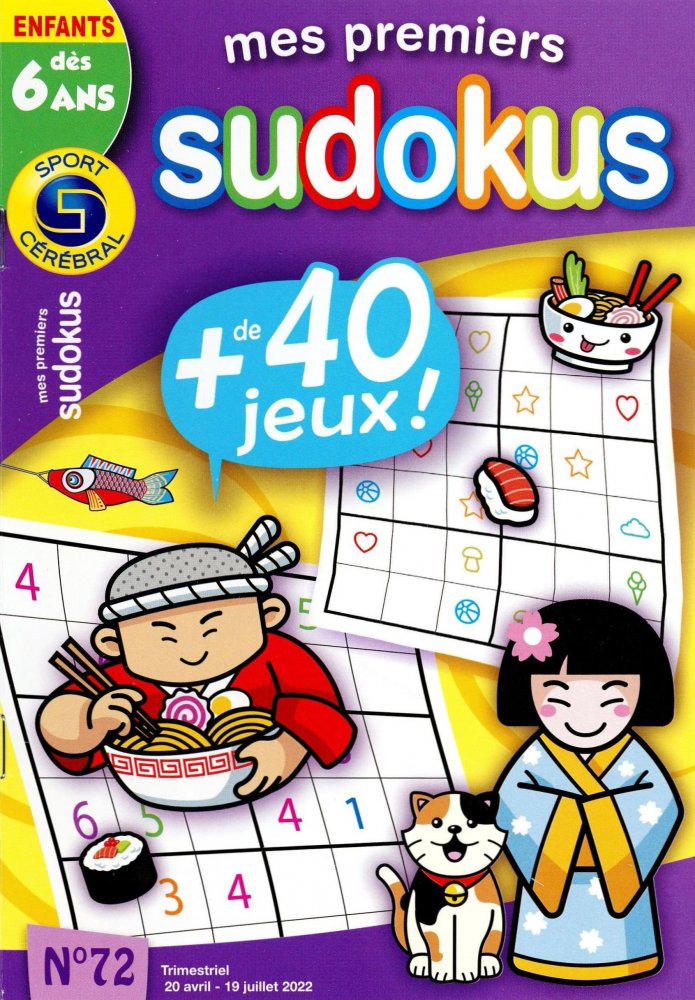 Numéro 72 magazine SC Mes Premiers Sudokus Dès 6 ans