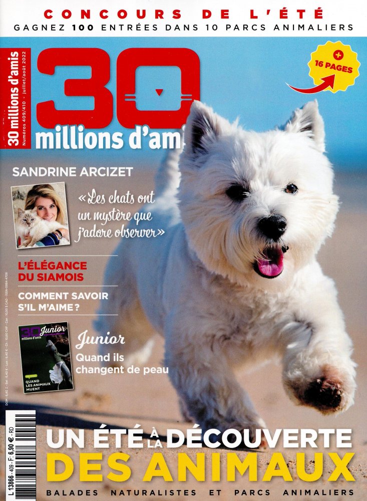 Numéro 409 magazine 30 Millions d'Amis