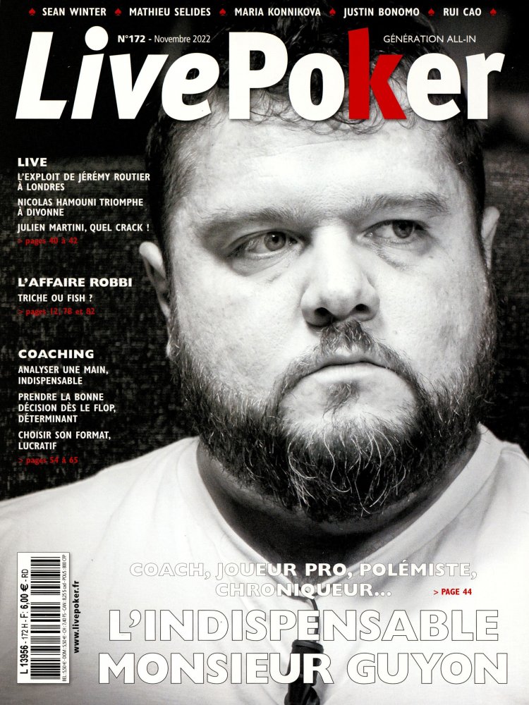 Numéro 172 magazine Live Poker