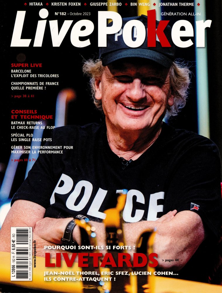 Numéro 182 magazine Live Poker