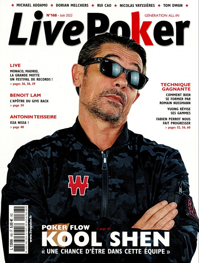 Numéro 168 magazine Live Poker