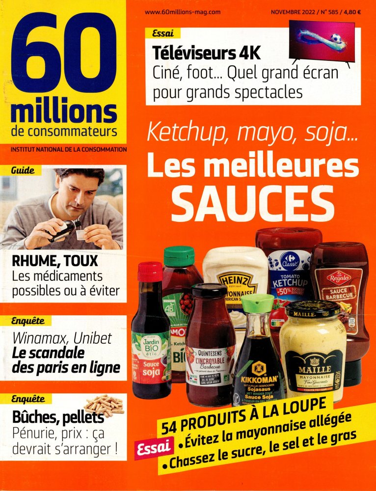 Numéro 585 magazine 60 Millions de Consommateurs