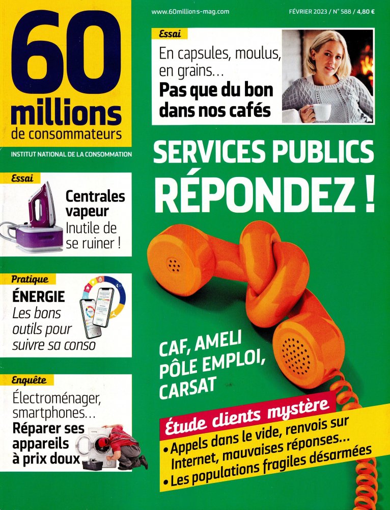 Numéro 588 magazine 60 Millions de Consommateurs