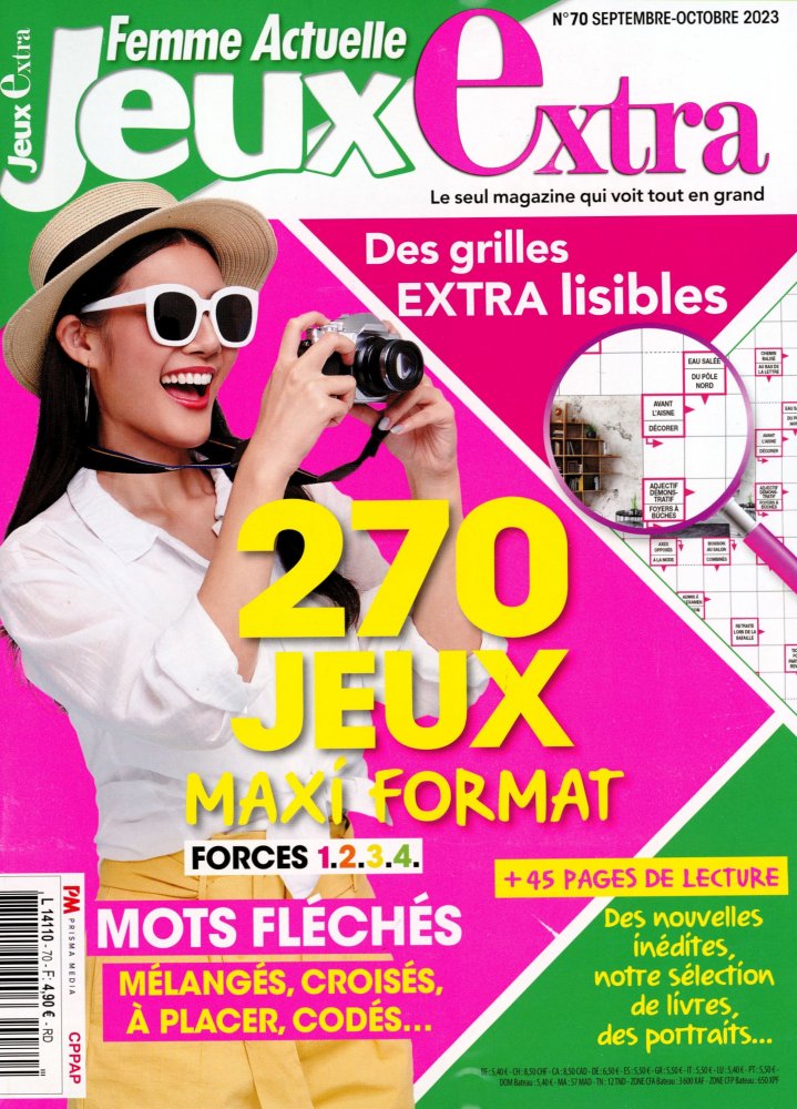 Numéro 70 magazine Femme Actuelle Jeux Extra