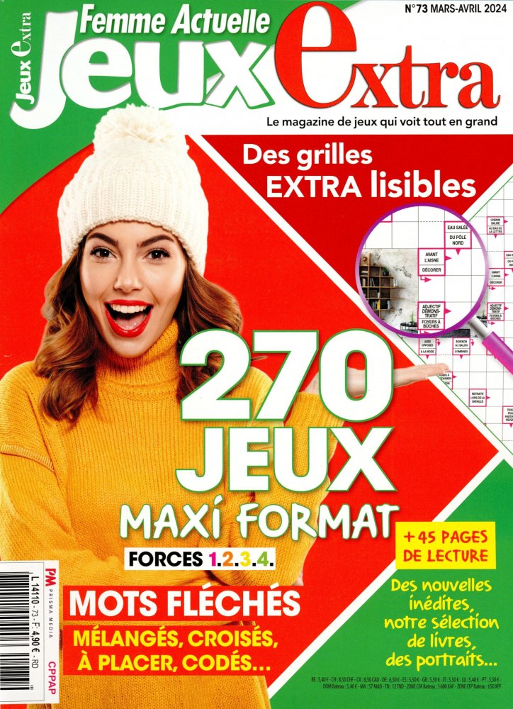 Numéro 73 magazine Femme Actuelle Jeux Extra