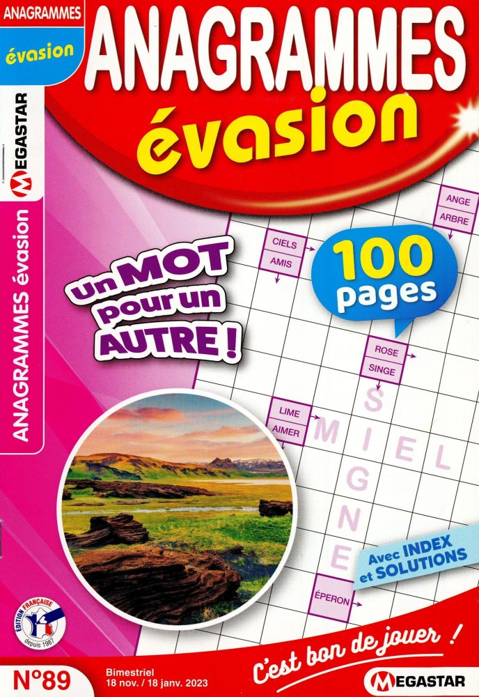 Numéro 89 magazine MG Anagrammes Évasion