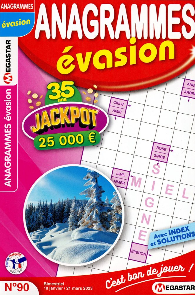 Numéro 90 magazine MG Anagrammes Évasion