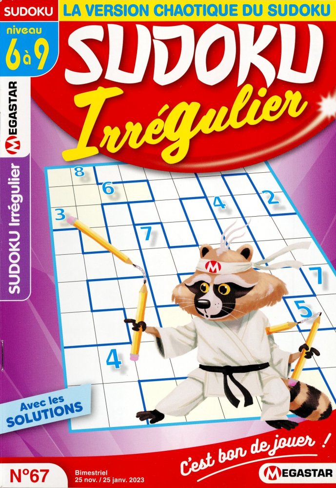 Numéro 67 magazine MG Sudoku Irrégulier Niv.6-9