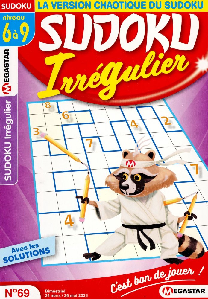 Numéro 69 magazine MG Sudoku Irrégulier Niv.6-9