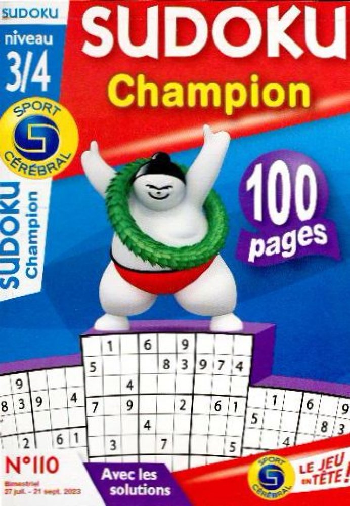 Numéro 110 magazine SC Sudoku Champion Niveau 3/4