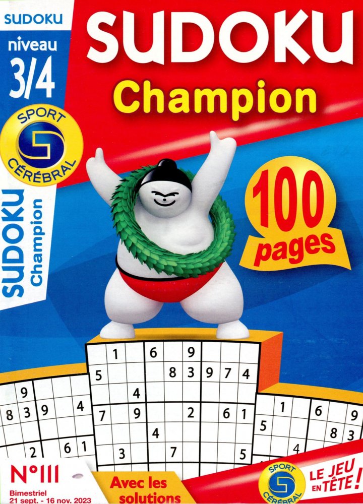 Numéro 111 magazine SC Sudoku Champion Niveau 3/4