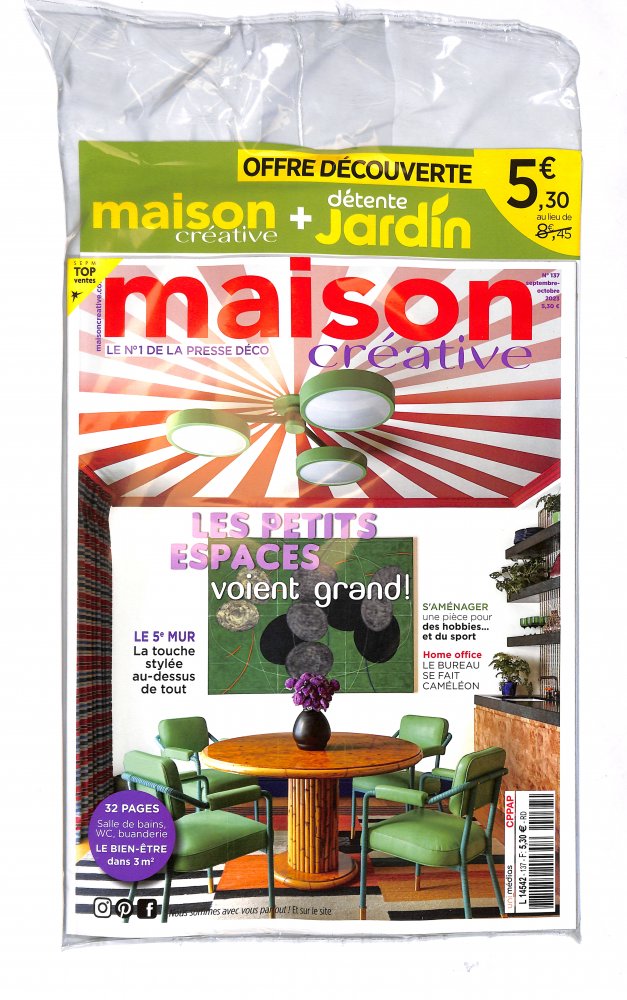 Numéro 137 magazine Maison Créative + Détente Jardin