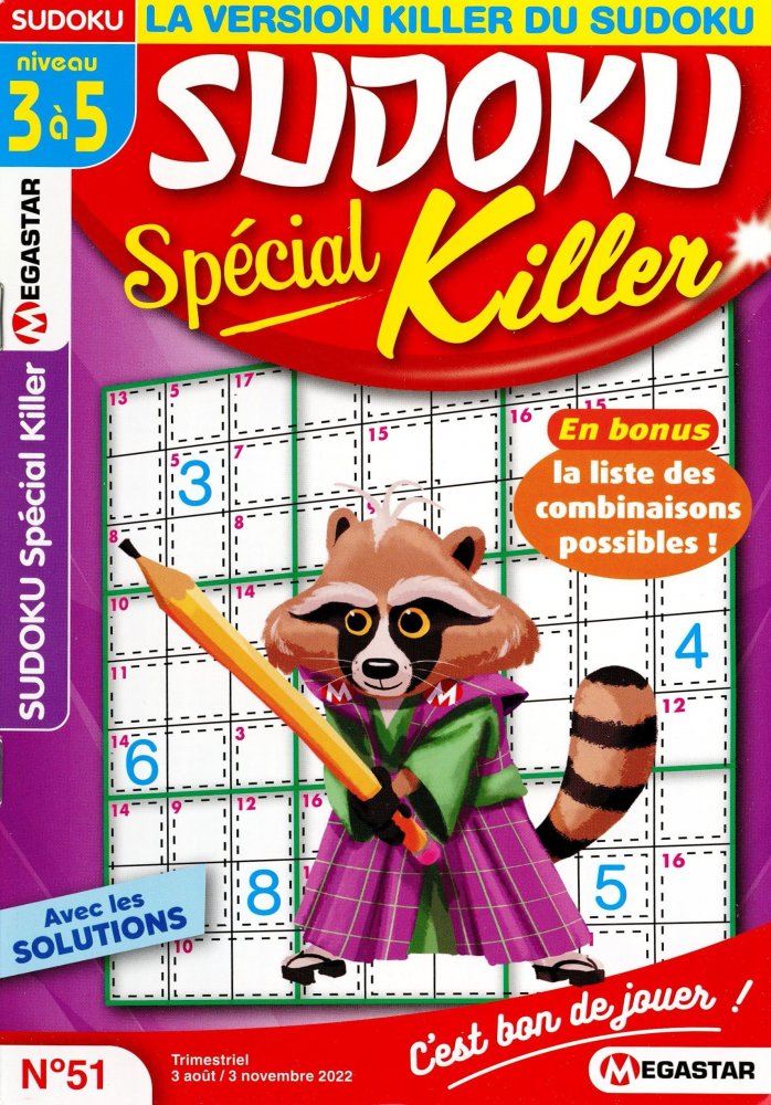 Numéro 51 magazine MG Su-Doku Spécial Killer niv 3 à 5