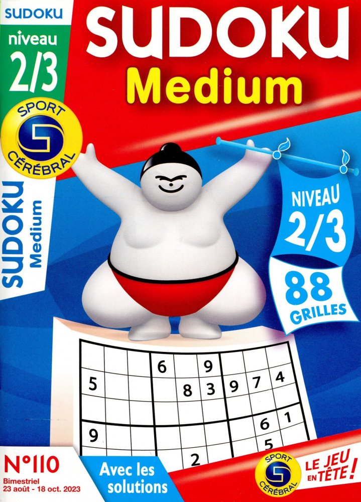 Numéro 110 magazine SC Sudoku Médium Niv. 2/3