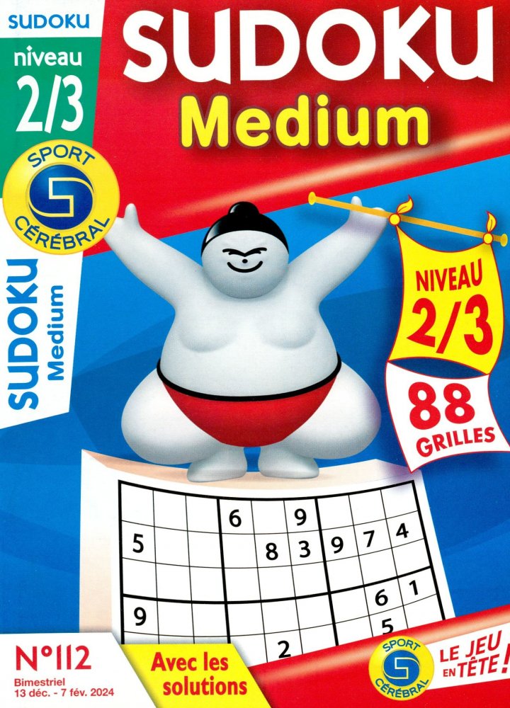 Numéro 112 magazine SC Sudoku Médium Niv. 2/3