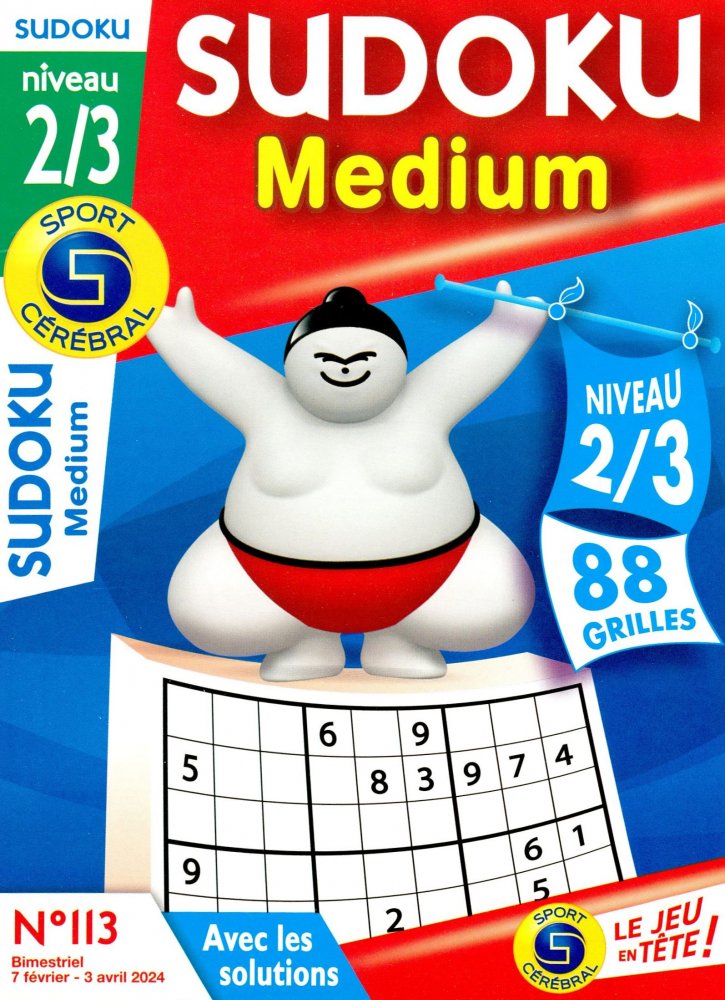 Numéro 113 magazine SC Sudoku Médium Niv. 2/3