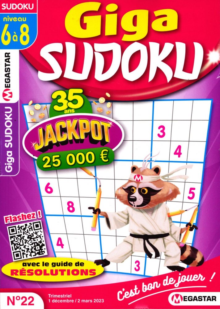Numéro 22 magazine MG Giga Sudoku niv 6-8