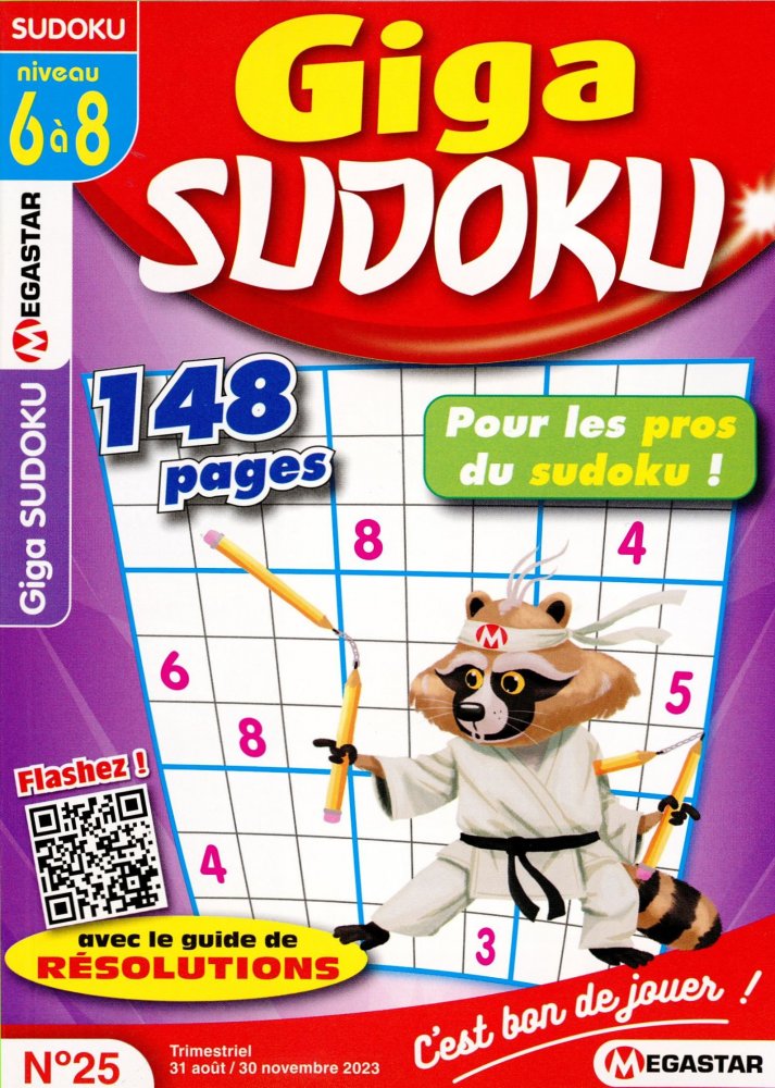 Numéro 25 magazine MG Giga Sudoku niv 6-8