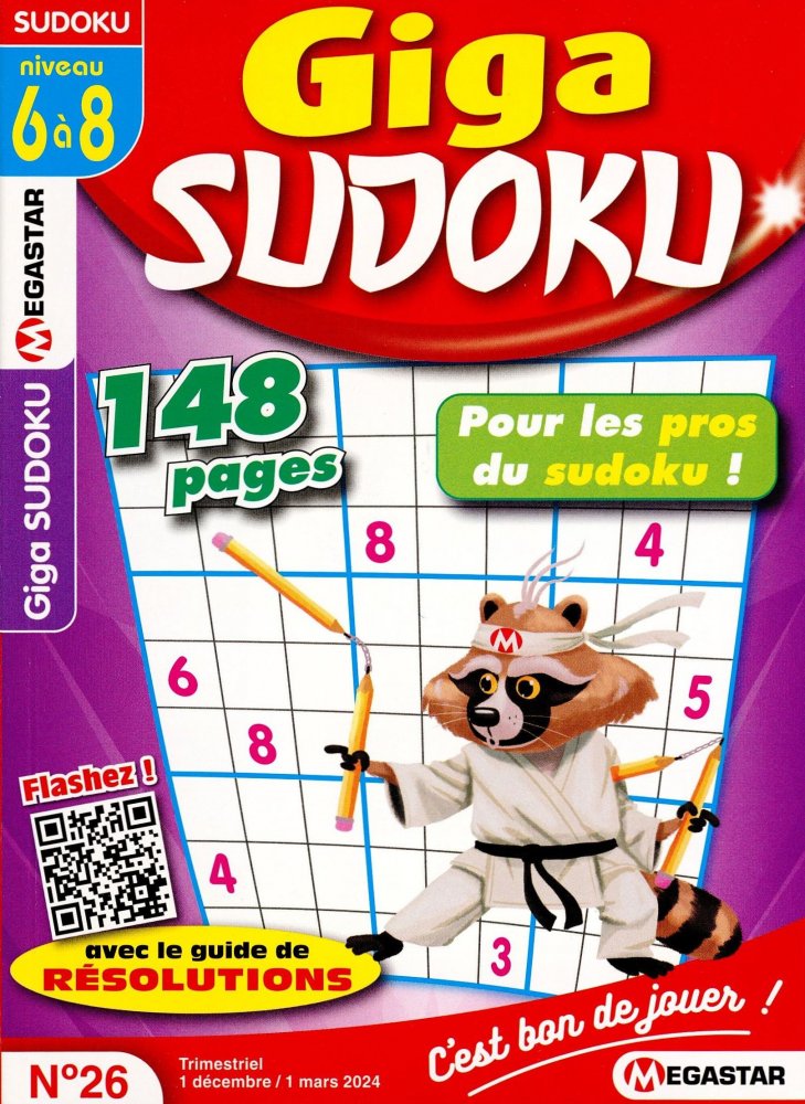 Numéro 26 magazine MG Giga Sudoku niv 6-8