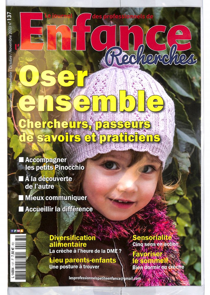 Numéro 137 magazine Le Journal des Professionnels de la Petite Enfance