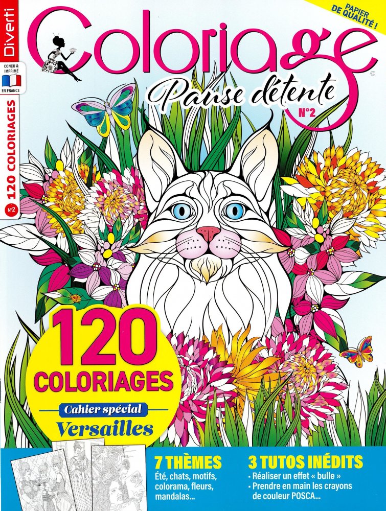 Numéro 2 magazine DIVERTI Coloriage Pause détente