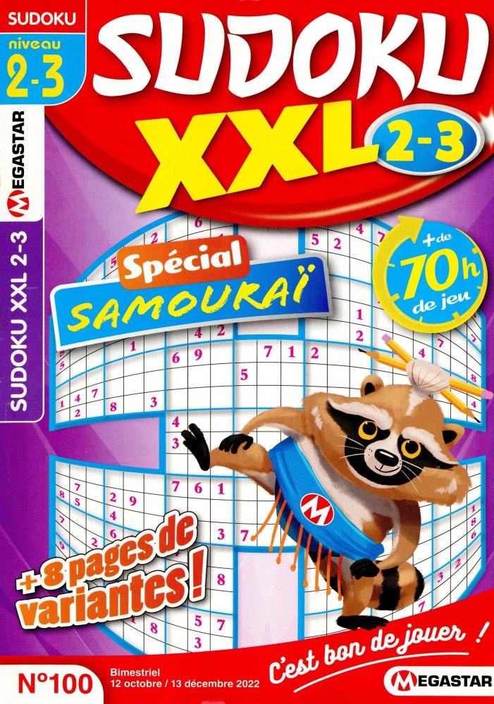 Numéro 100 magazine MG Sudoku XXL Niv 2-3