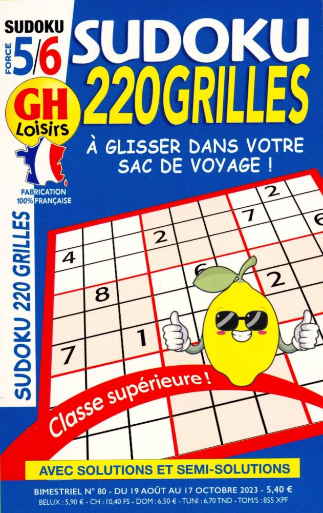 Numéro 80 magazine GH Sudoku 220 Grilles 5/6