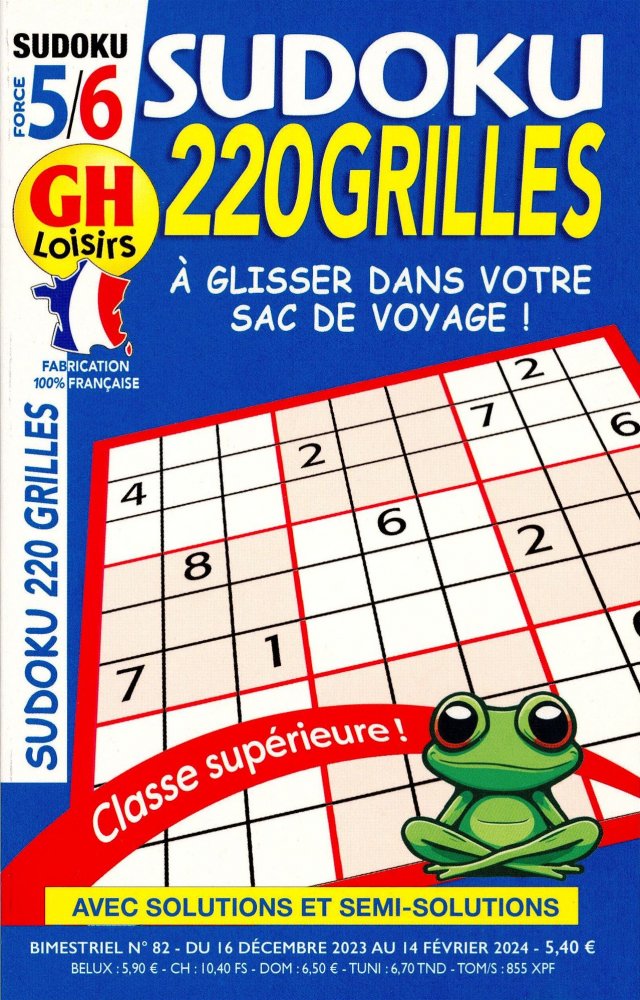 Numéro 82 magazine GH Sudoku 220 Grilles 5/6