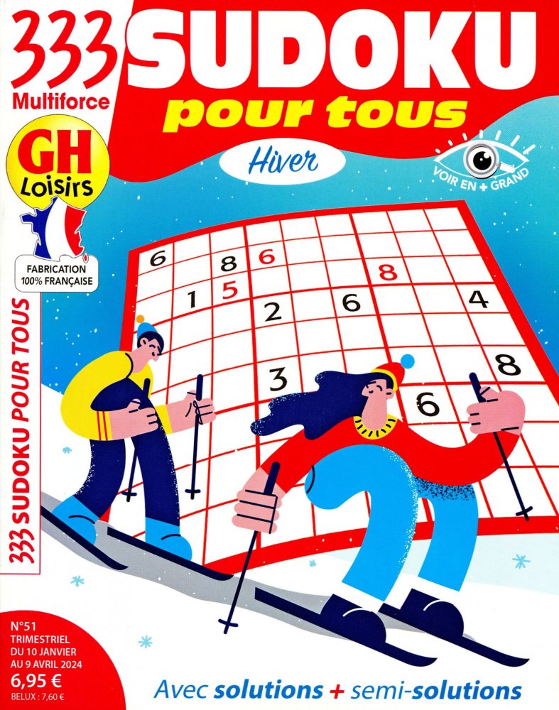 Numéro 51 magazine GH-333 Sudoku Pour Tous Hiver