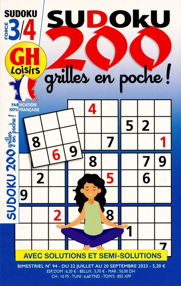 Numéro 94 magazine GH Sudoku 200 Grilles en Poche Niv 3-4