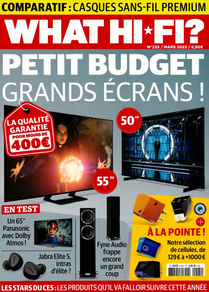 Numéro 225 magazine What HI-FI ?  Son & Home Cinéma