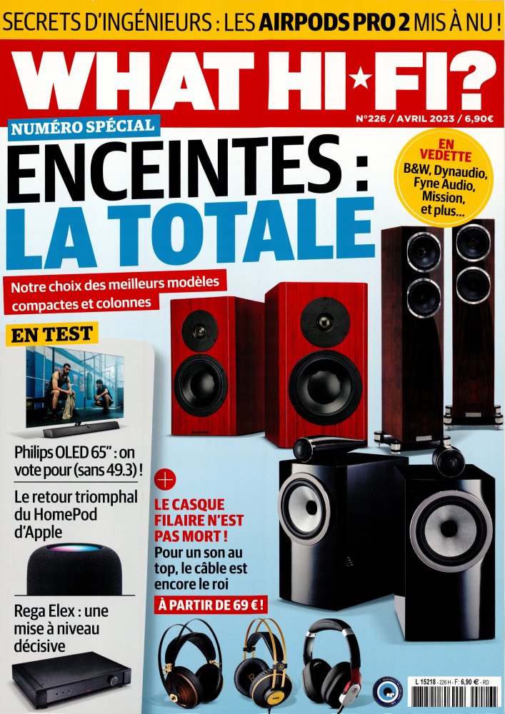 Numéro 226 magazine What HI-FI ?  Son & Home Cinéma