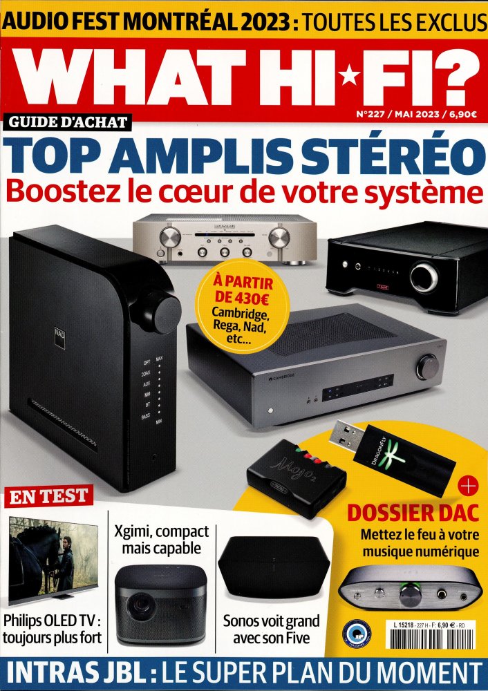 Numéro 227 magazine What HI-FI ?  Son & Home Cinéma