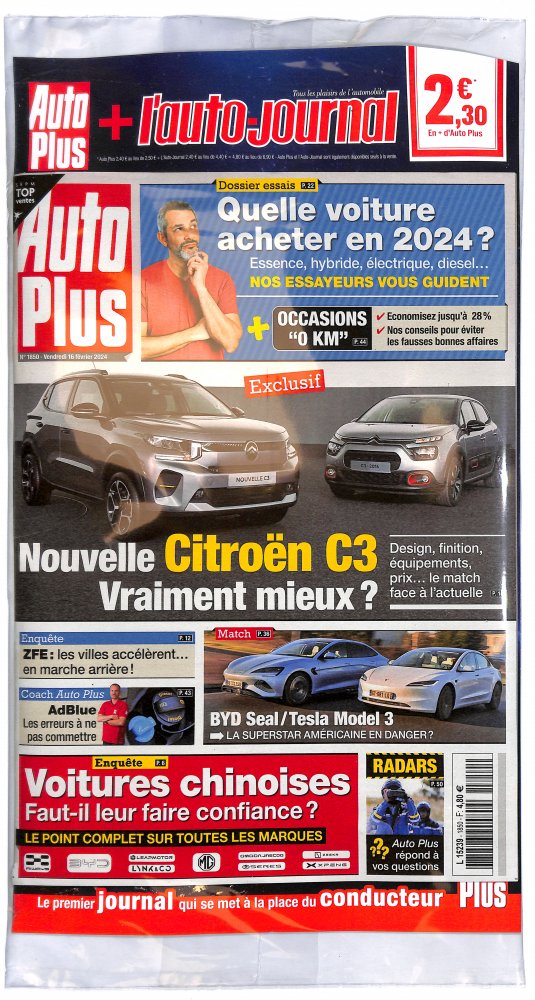 Numéro 1850 magazine Auto Plus + L'Auto-Journal