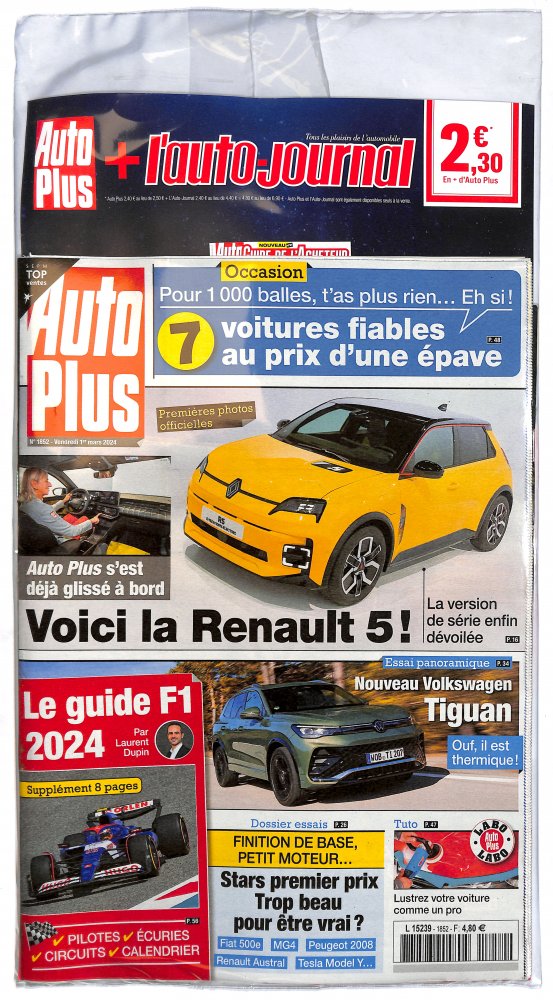Numéro 1852 magazine Auto Plus + L'Auto-Journal
