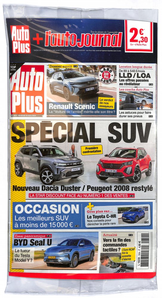 Numéro 1854 magazine Auto Plus + L'Auto-Journal