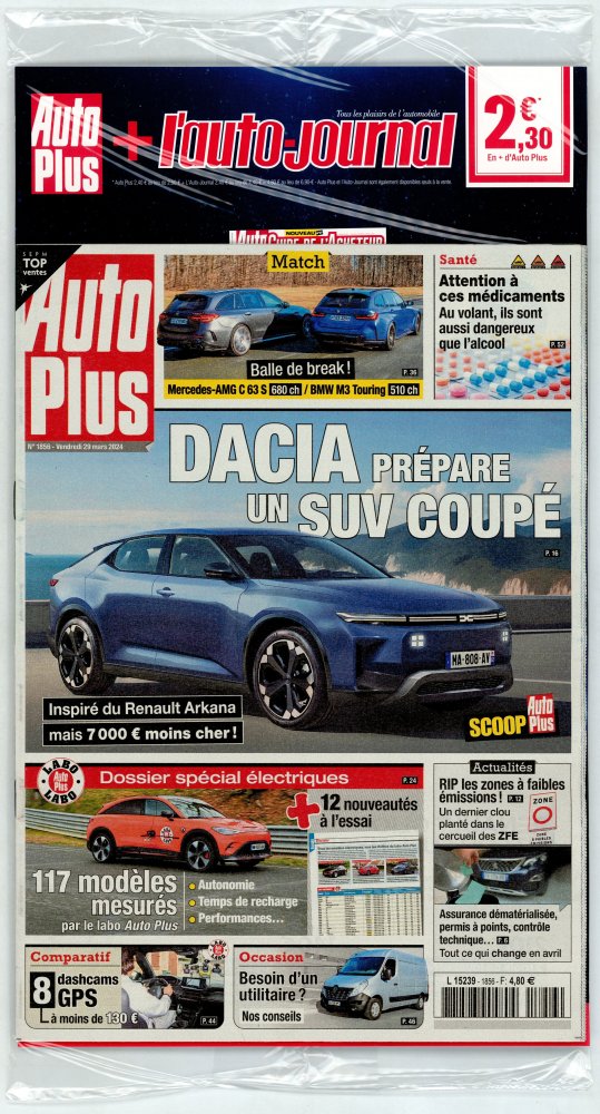 Numéro 1856 magazine Auto Plus + L'Auto-Journal