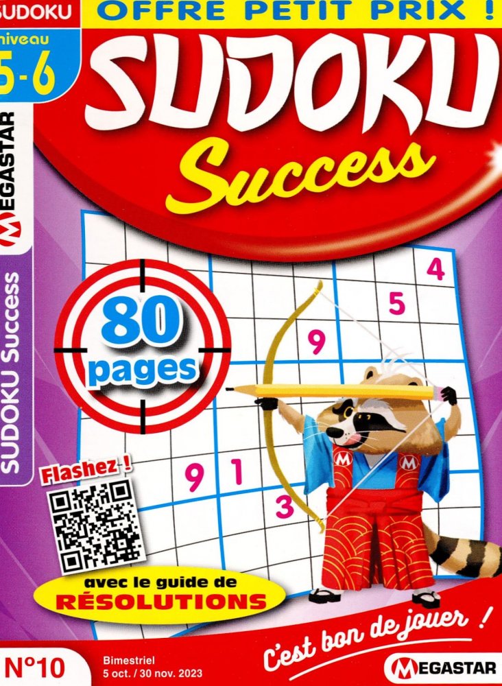 Numéro 10 magazine MG Sudoku Success Niv. 5-6