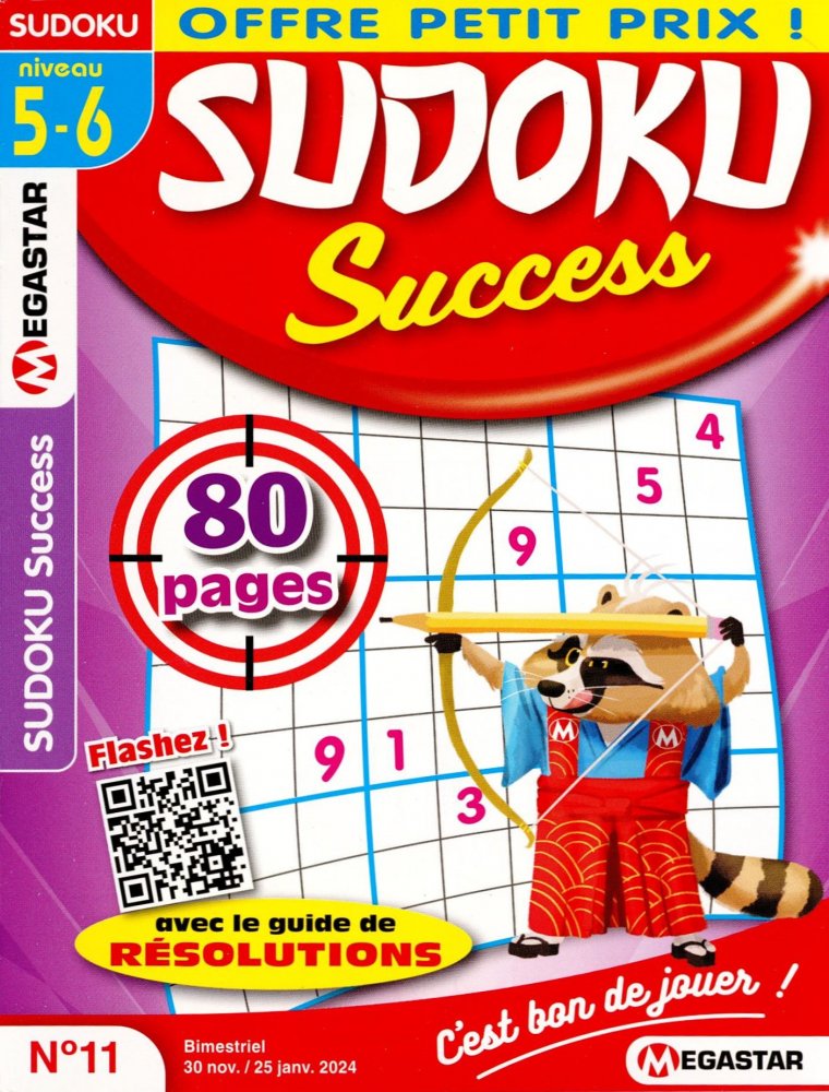 Numéro 11 magazine MG Sudoku Success Niv. 5-6